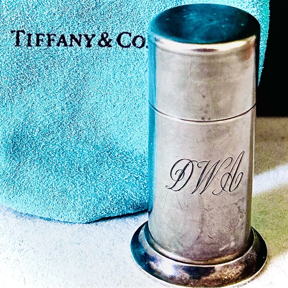 Tiffany & Co. vintage Sterling Monogrammed Pill holder/stamp moistener.